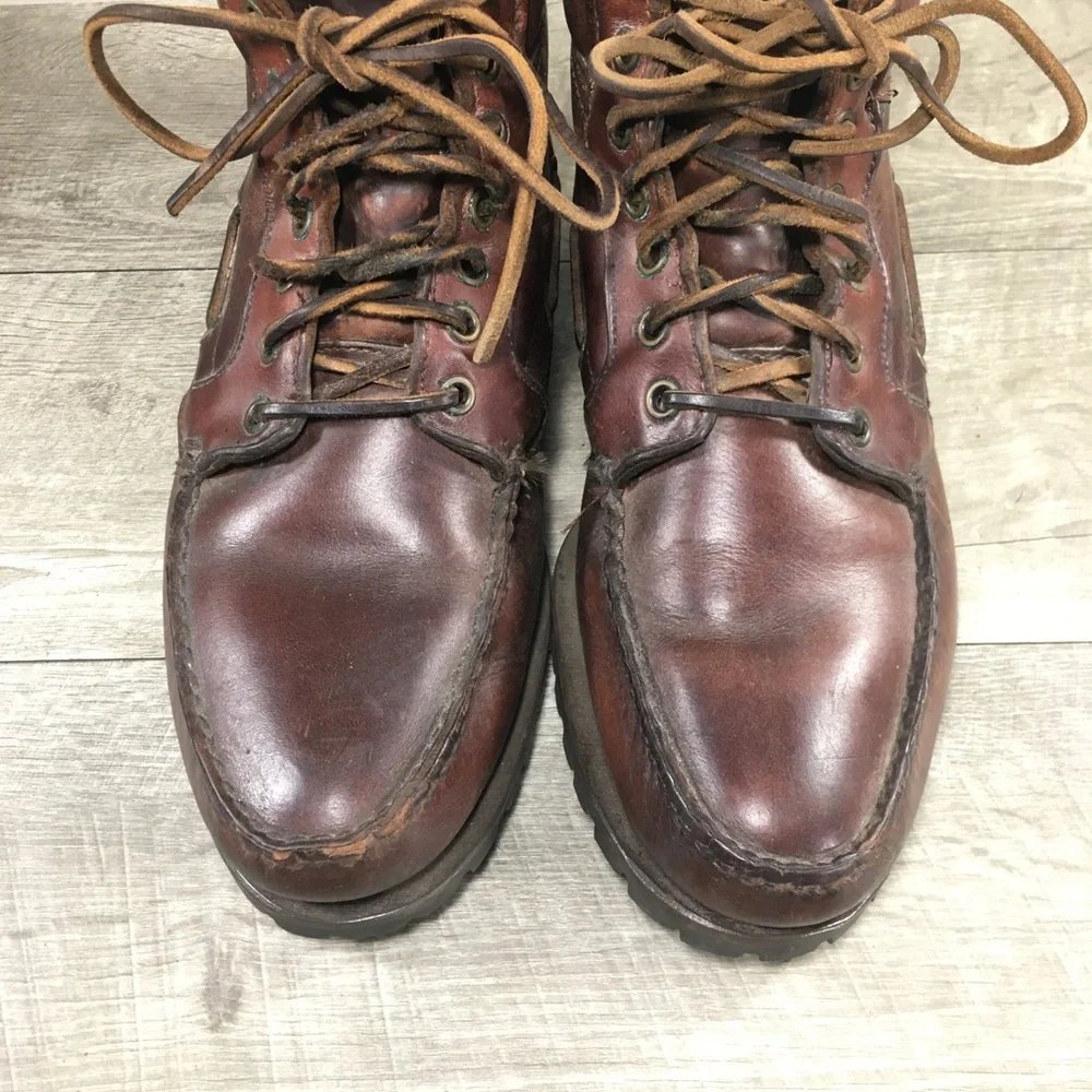 Timberland Chukka Gore-Tex Brown Leather Men’s Moc Toe Rugged Boots Size 11.5